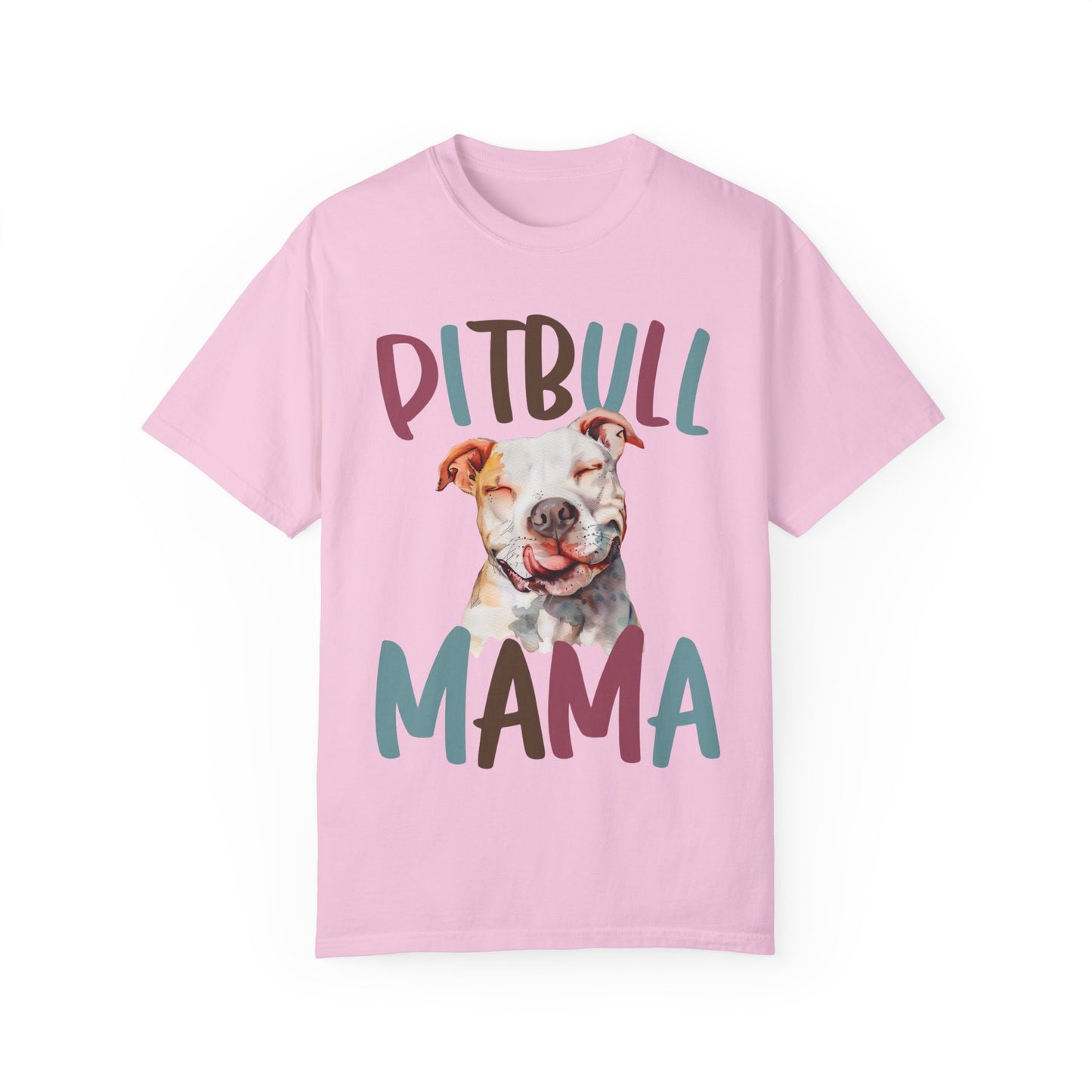 Pitbull Mama Unisex Garment-Dyed T-shirt - Dog Lover Tee