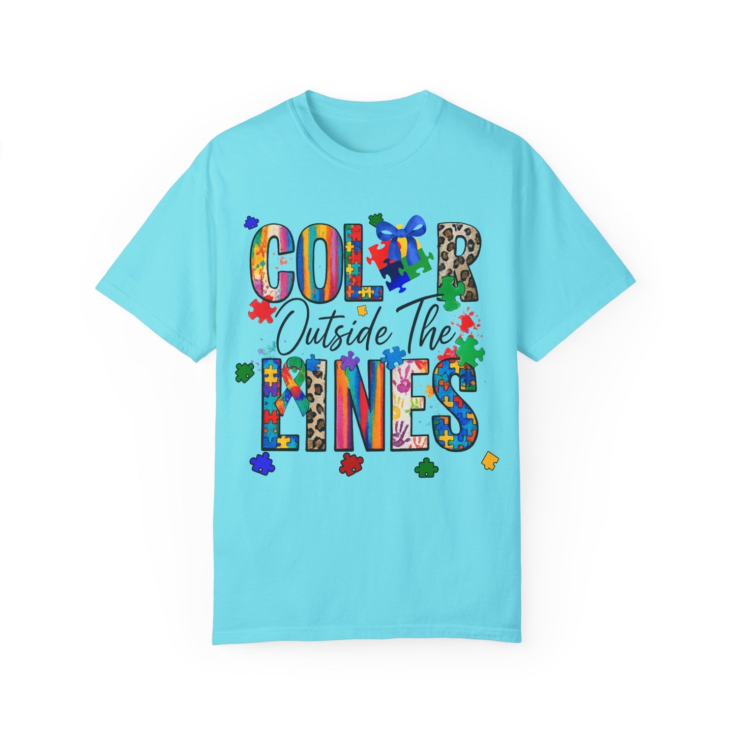 Color Outside The Lines Autism Awareness T-Shirt