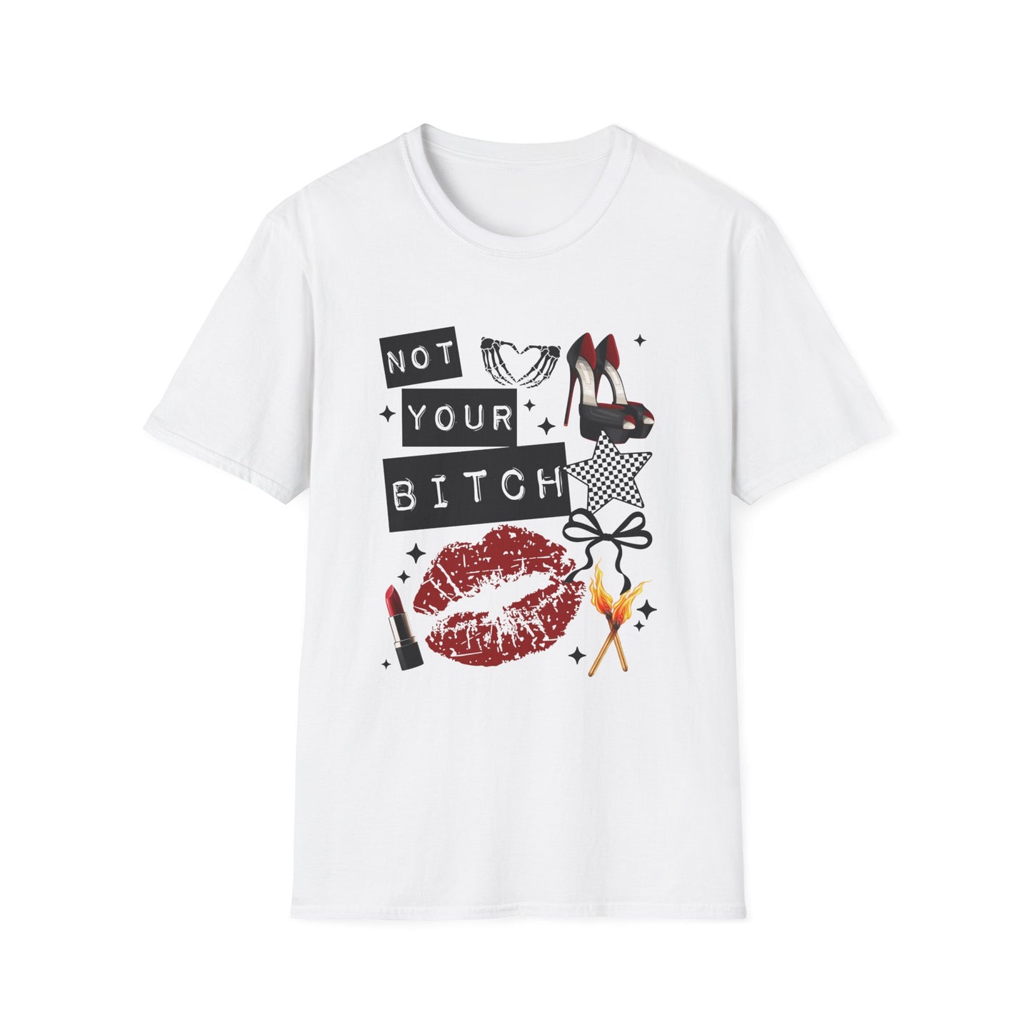 Trendy Sassy Graphic Tee - "Not Your Bitch" Unisex Softstyle T-Shirt