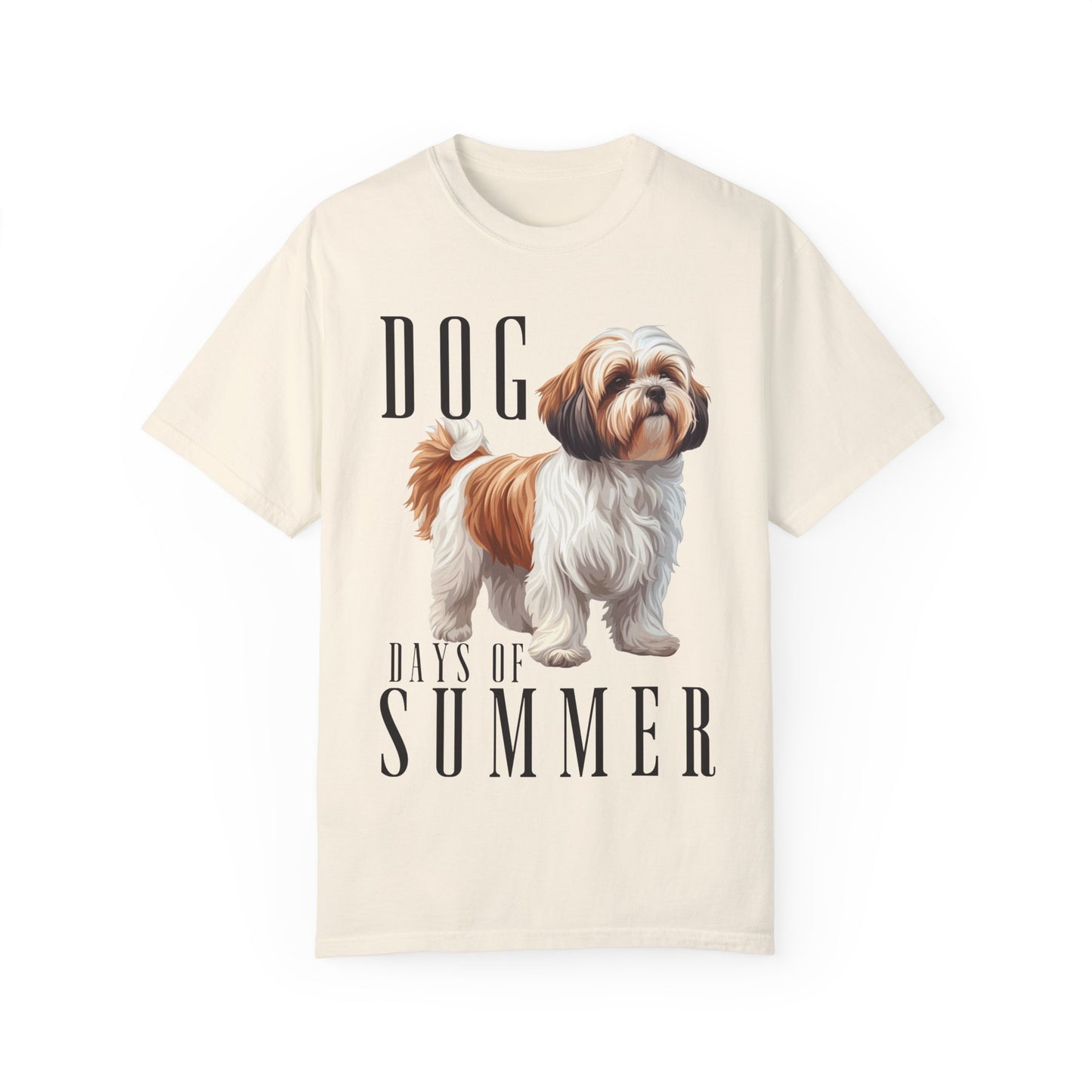Shih Tzu Dog Days of Summer Comfort Colors T-Shirt - Unisex Garment-Dyed Tee for Dog Lovers
