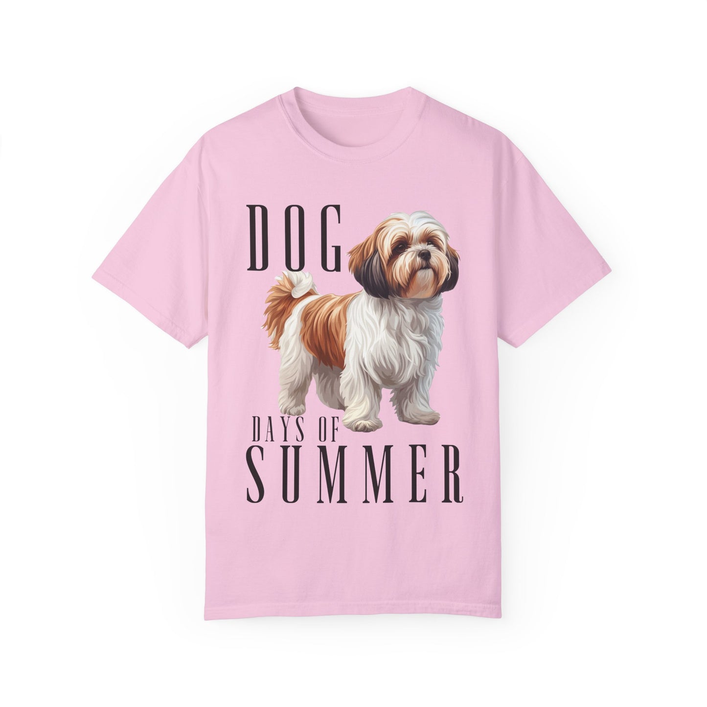 Shih Tzu Dog Days of Summer Comfort Colors T-Shirt - Unisex Garment-Dyed Tee for Dog Lovers