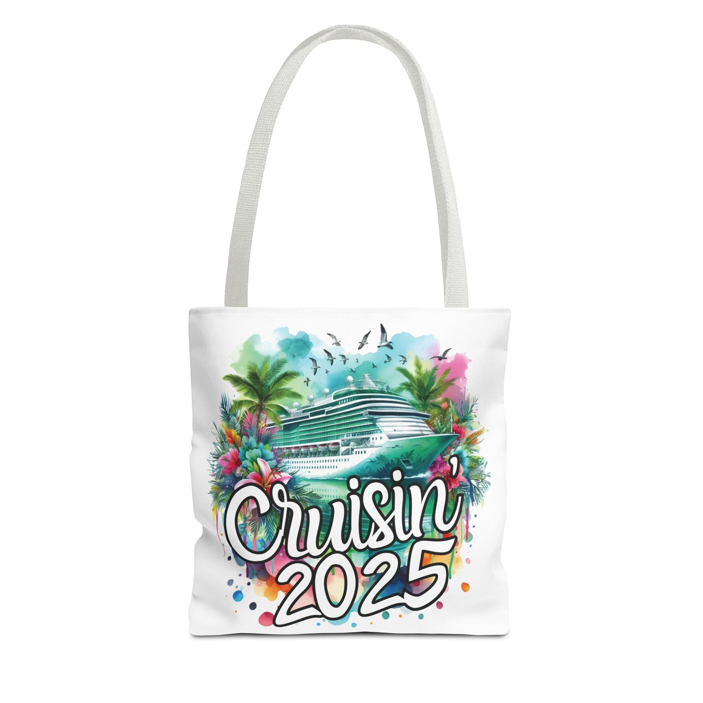 Cruisin' 2025 Tropical Tote Bag - Perfect for Cruise Lovers!