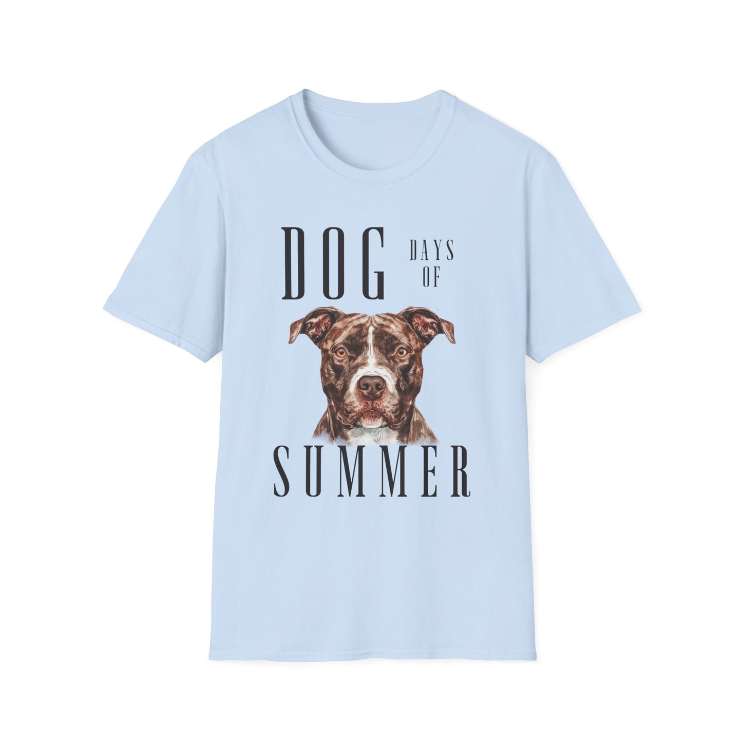 Pitbull Dog Days of Summer Unisex Softstyle T-Shirt - Perfect for Dog Lovers