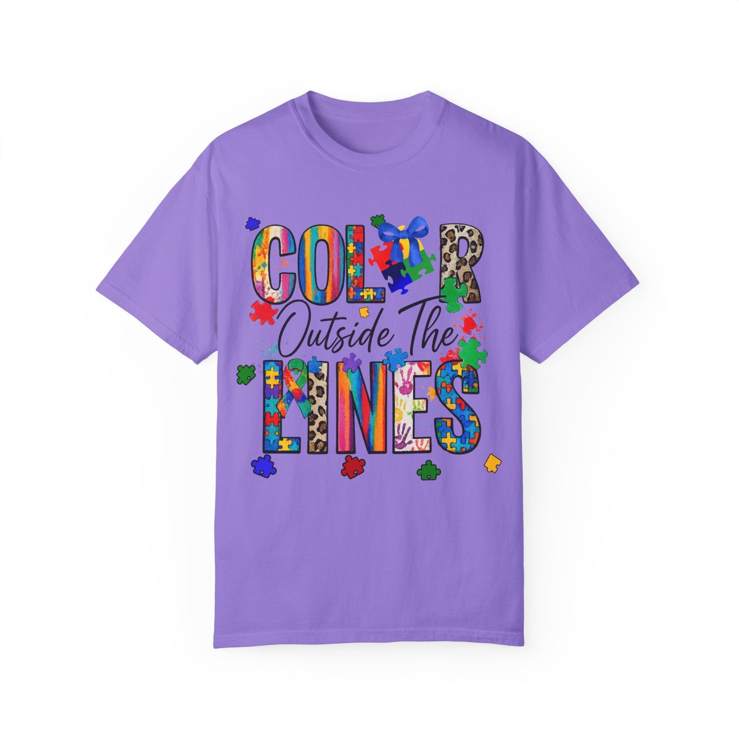 Color Outside The Lines Autism Awareness T-Shirt