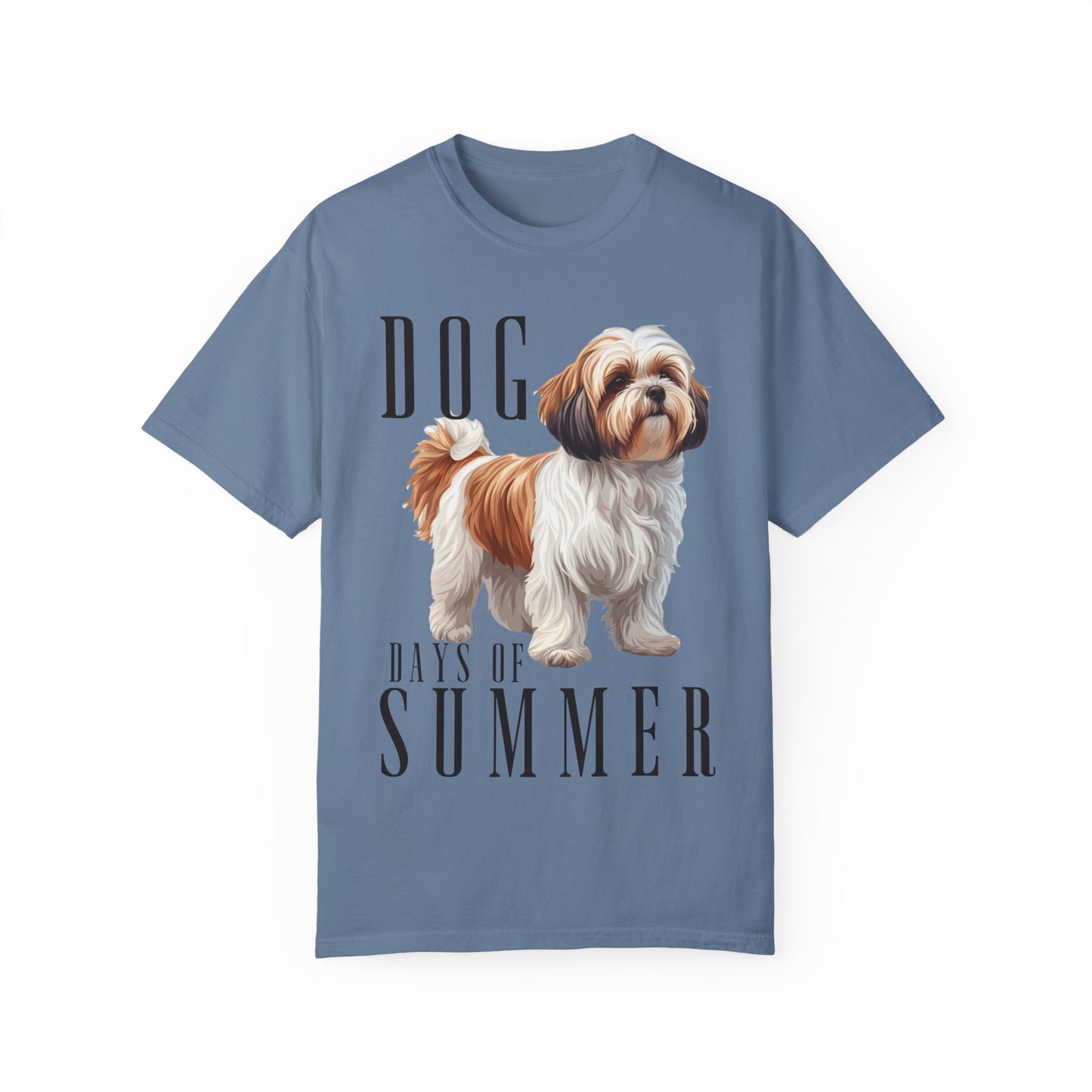 Shih Tzu Dog Days of Summer Comfort Colors T-Shirt - Unisex Garment-Dyed Tee for Dog Lovers