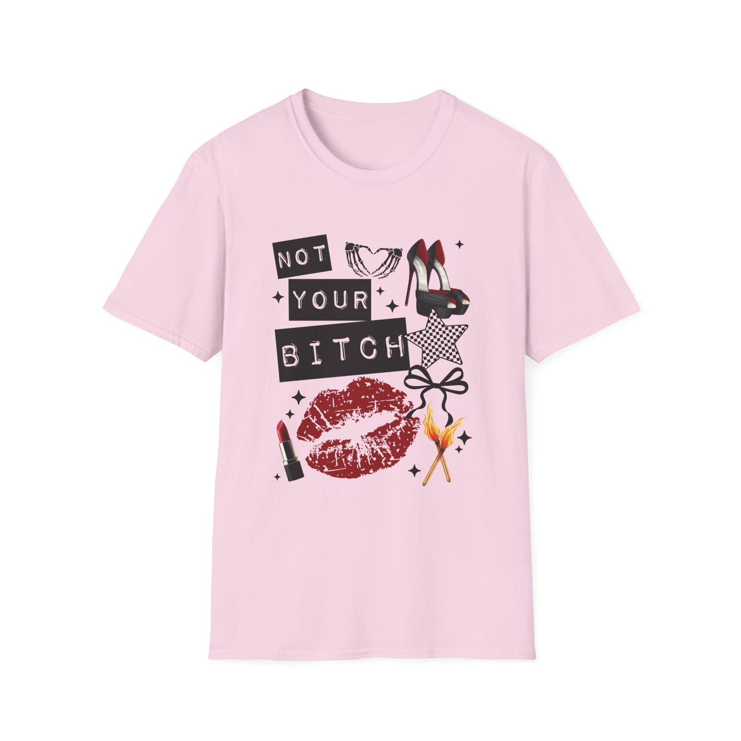 Trendy Sassy Graphic Tee - "Not Your Bitch" Unisex Softstyle T-Shirt