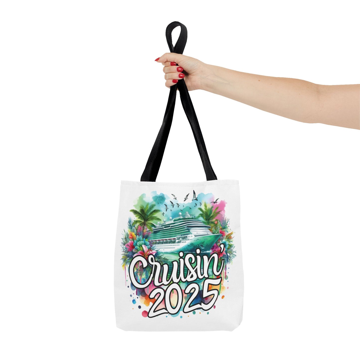 Cruisin' 2025 Tropical Tote Bag - Perfect for Cruise Lovers!