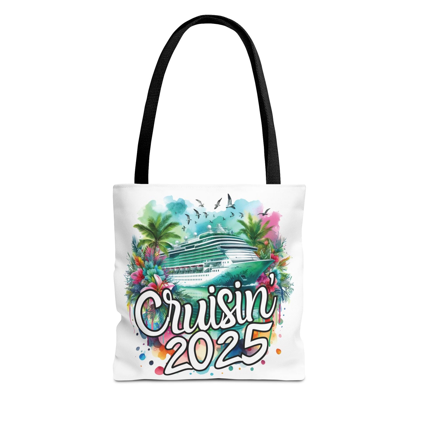 Cruisin' 2025 Tropical Tote Bag - Perfect for Cruise Lovers!