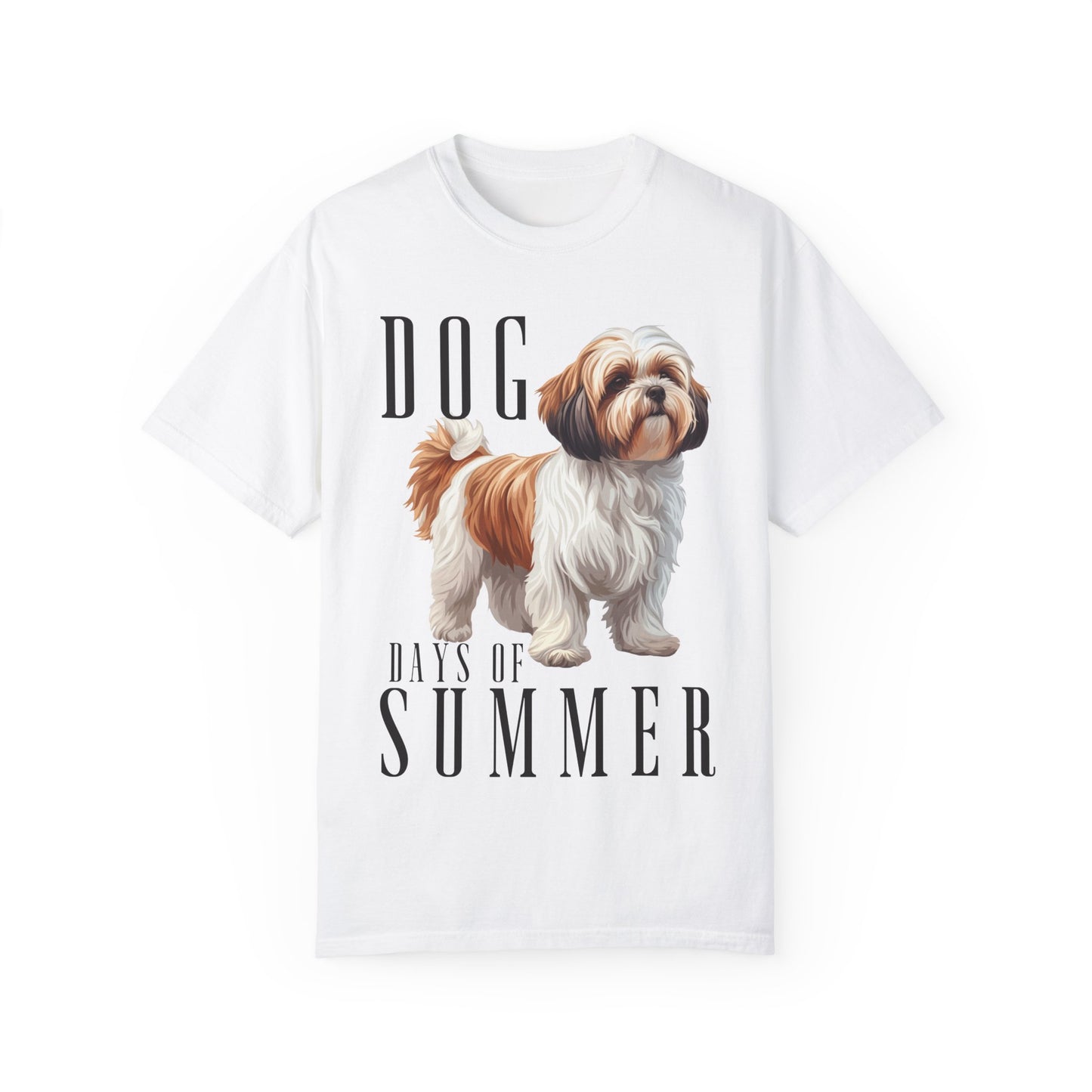 Shih Tzu Dog Days of Summer Comfort Colors T-Shirt - Unisex Garment-Dyed Tee for Dog Lovers