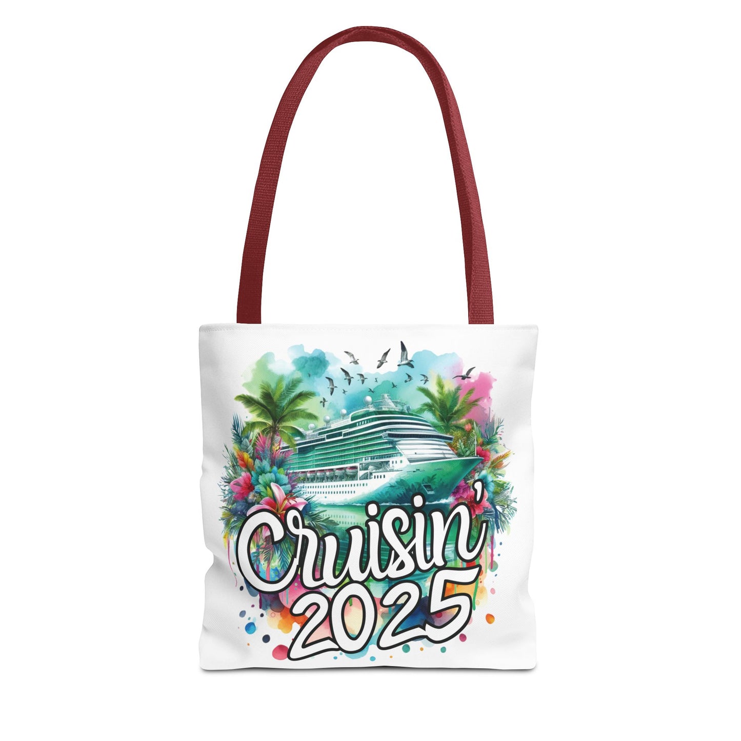 Cruisin' 2025 Tropical Tote Bag - Perfect for Cruise Lovers!