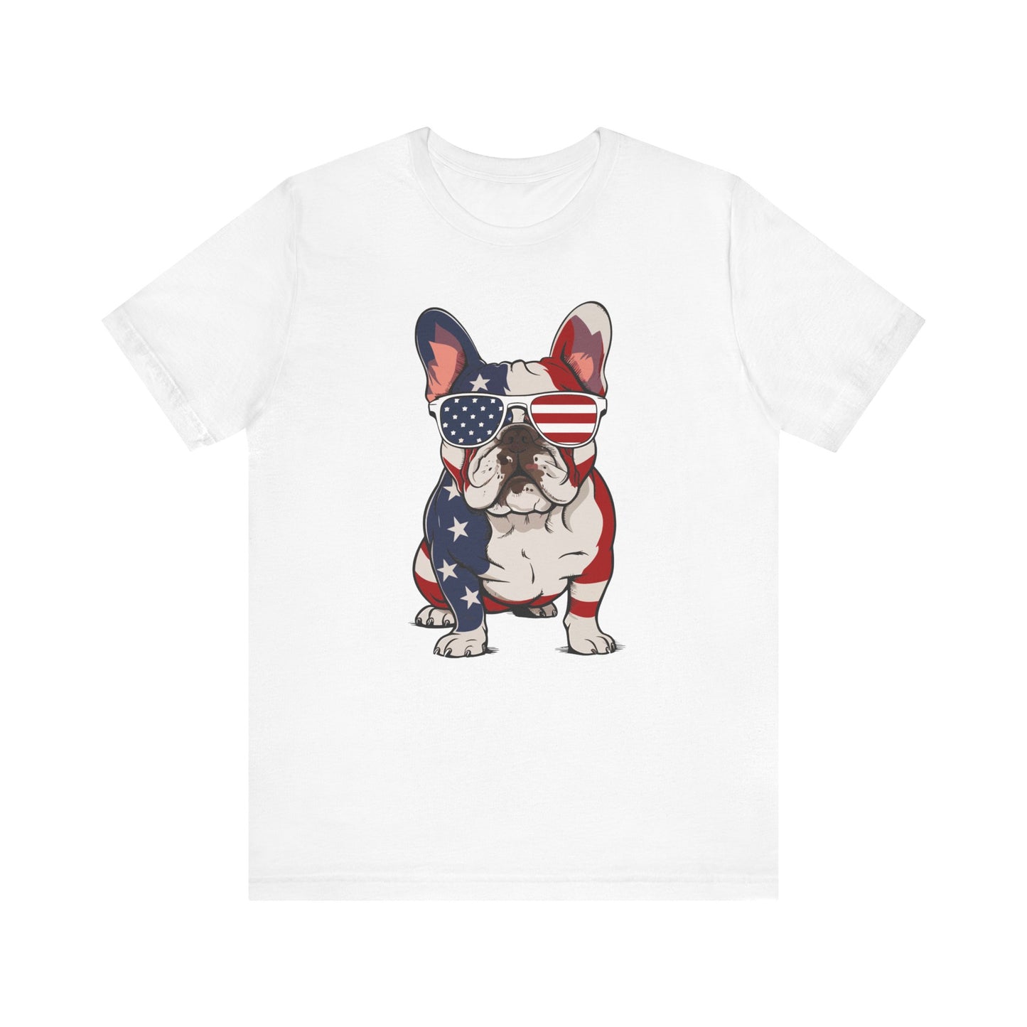 Patriotic Frenchie Dog Tee - Celebrate Freedom with Stylish Comfort