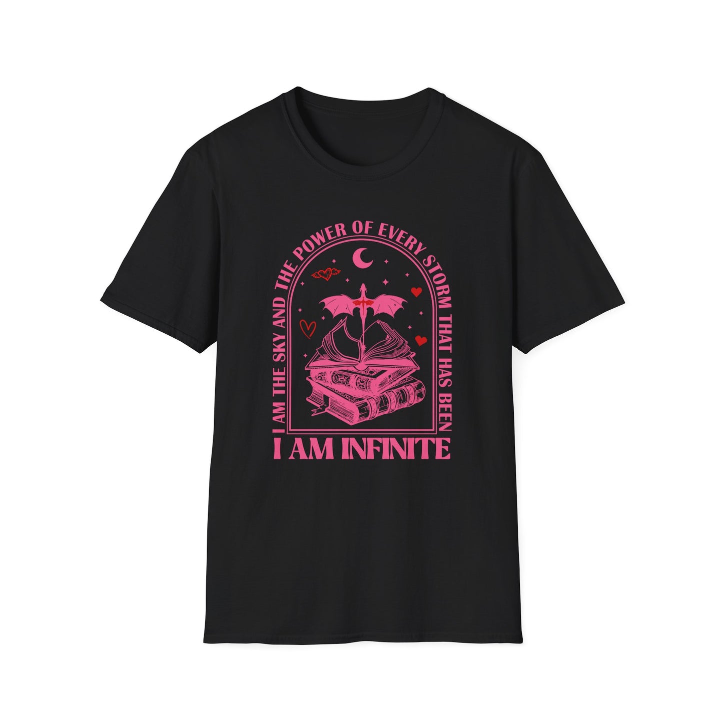 Dragon Graphic Unisex T-Shirt - Empowering 'I am infinite' Design