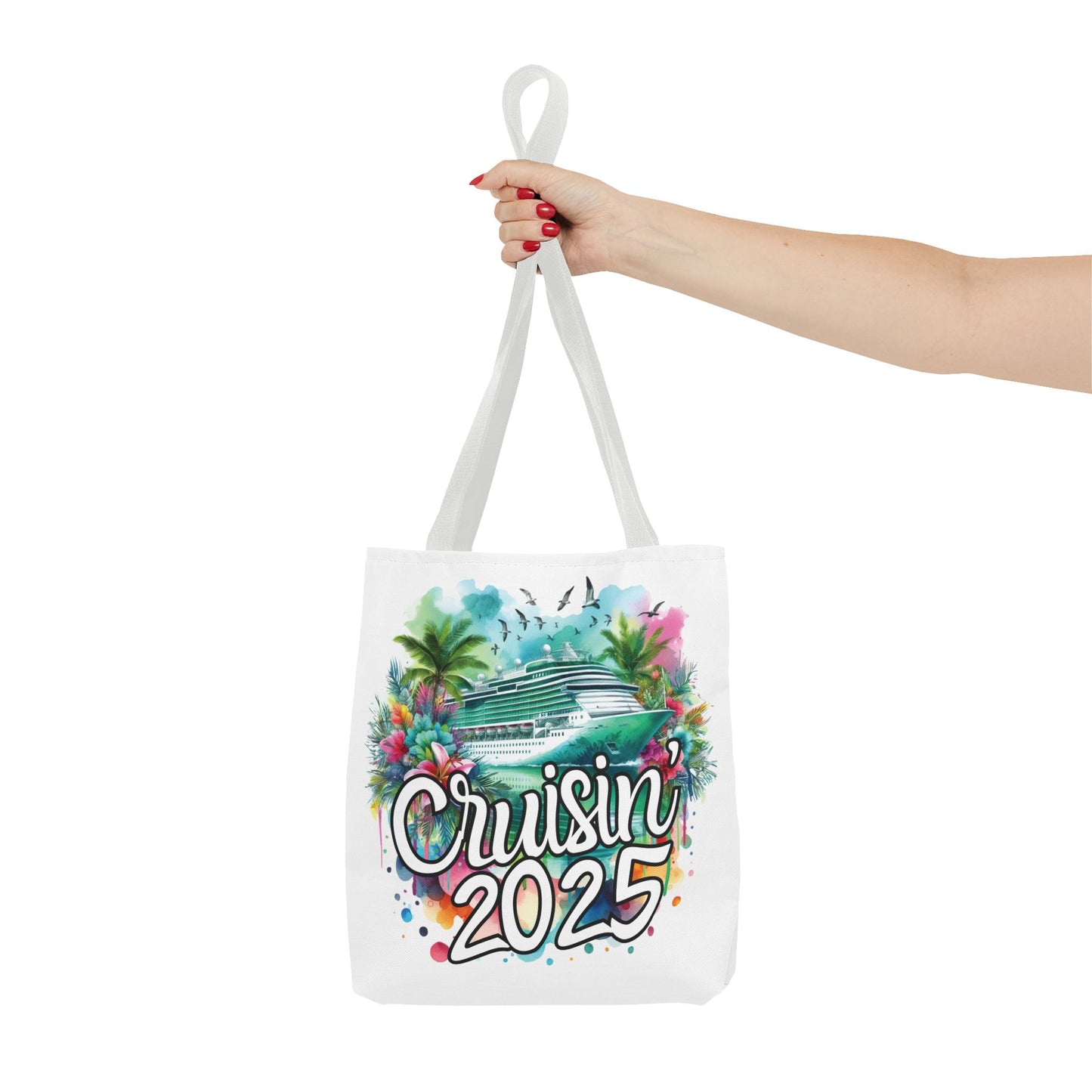 Cruisin' 2025 Tropical Tote Bag - Perfect for Cruise Lovers!