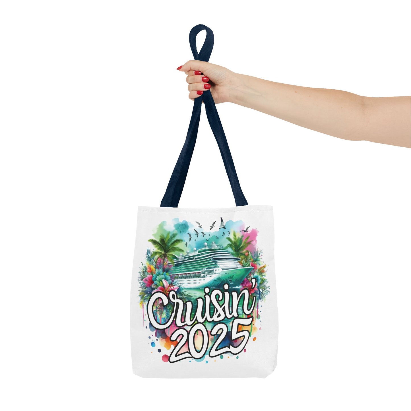 Cruisin' 2025 Tropical Tote Bag - Perfect for Cruise Lovers!