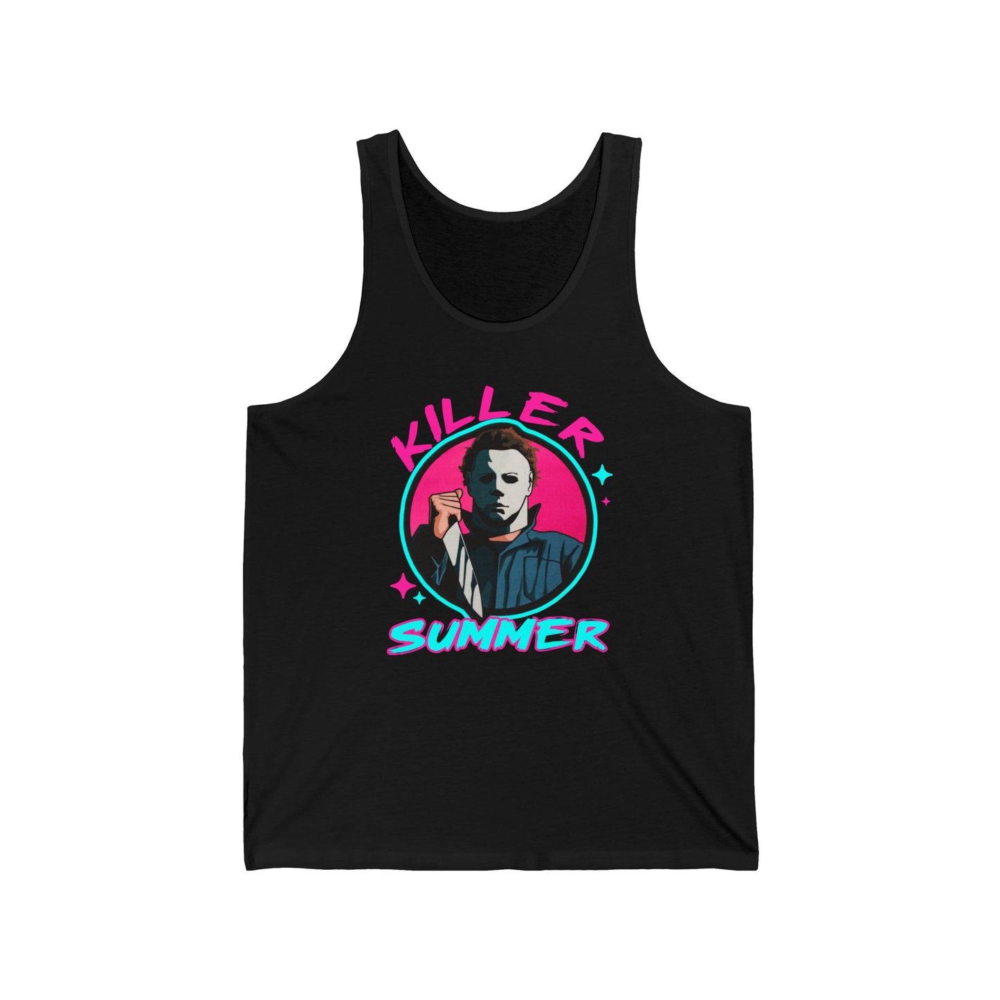 Killer Summer Unisex Jersey Tank, Summer Tank Top, Halloween Shirt, Retro Style Tank, Horror Movie Apparel, Gift for Horror Fans