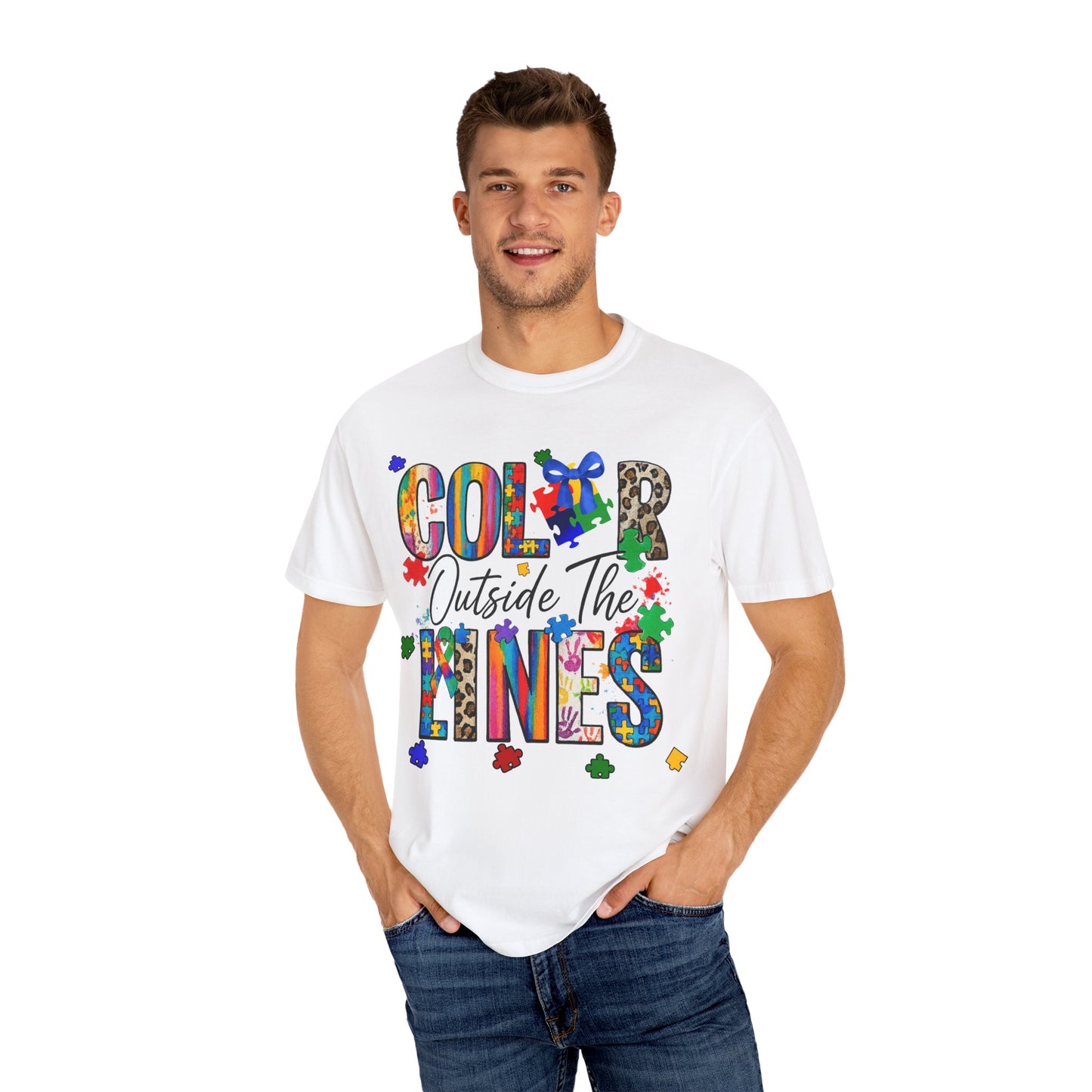 Color Outside The Lines Autism Awareness T-Shirt