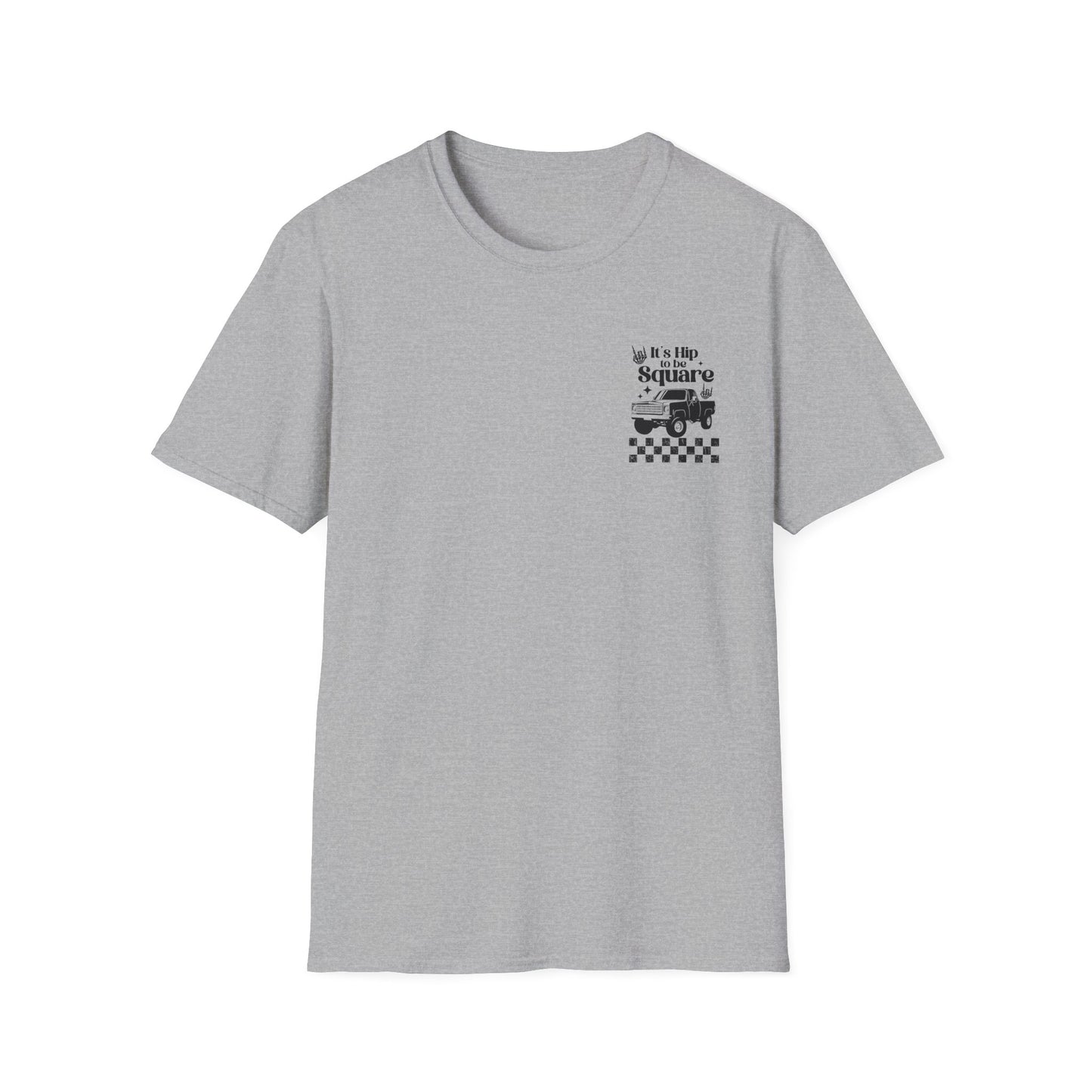 Retro Checkerboard Graphic T-Shirt - 'It's Hip to be Square'
