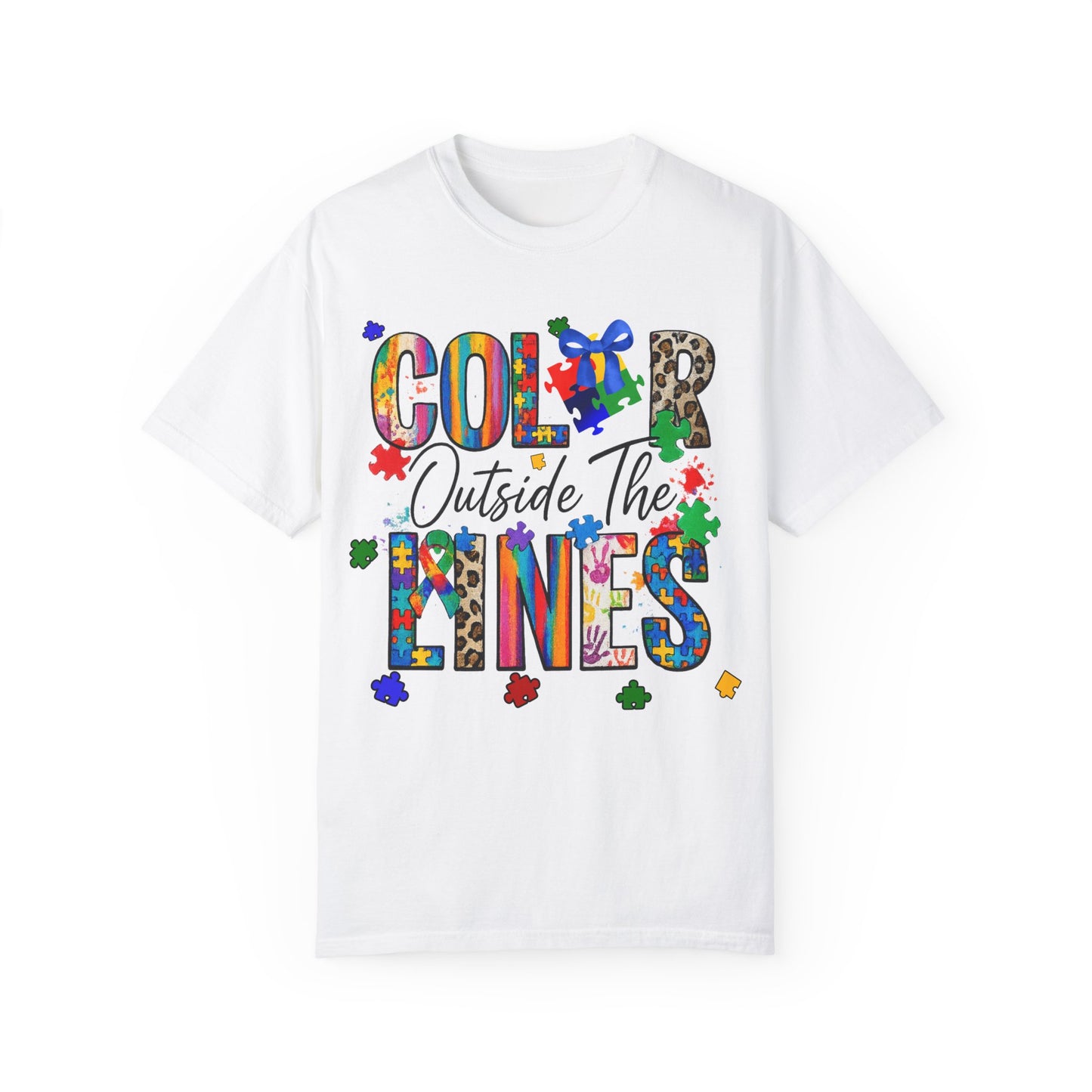 Color Outside The Lines Autism Awareness T-Shirt