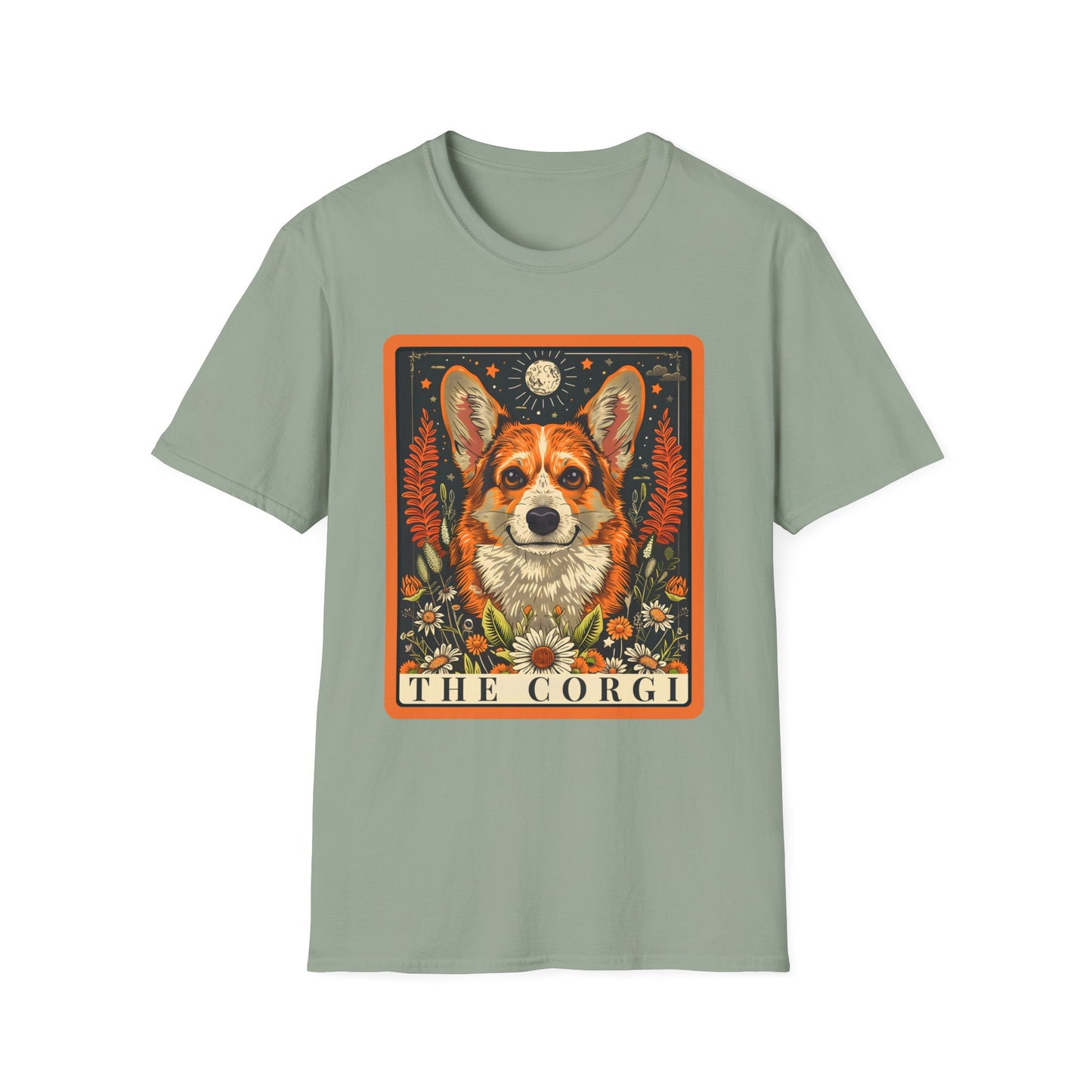 Corgi Lover T-Shirt - Floral Design