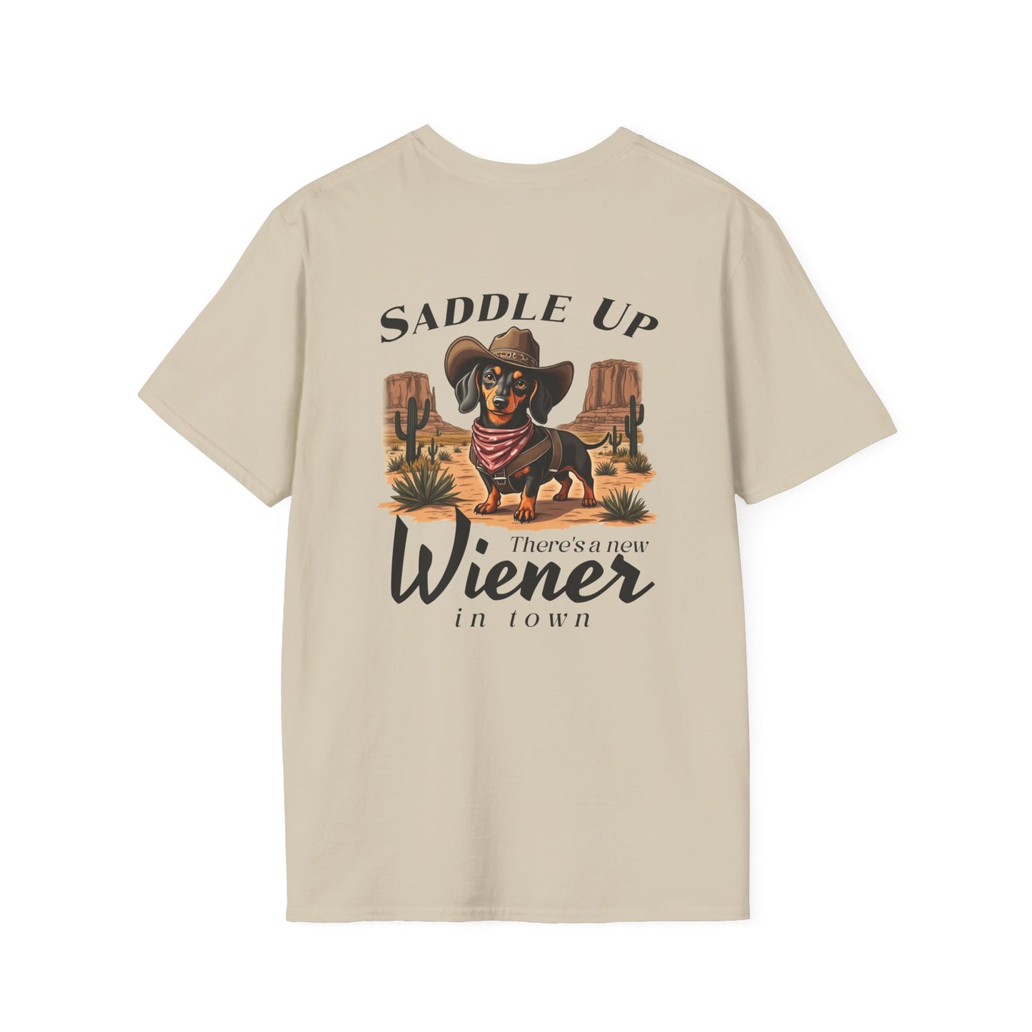 Saddle Up Wiener T-Shirt - Fun Dog Lover Tee