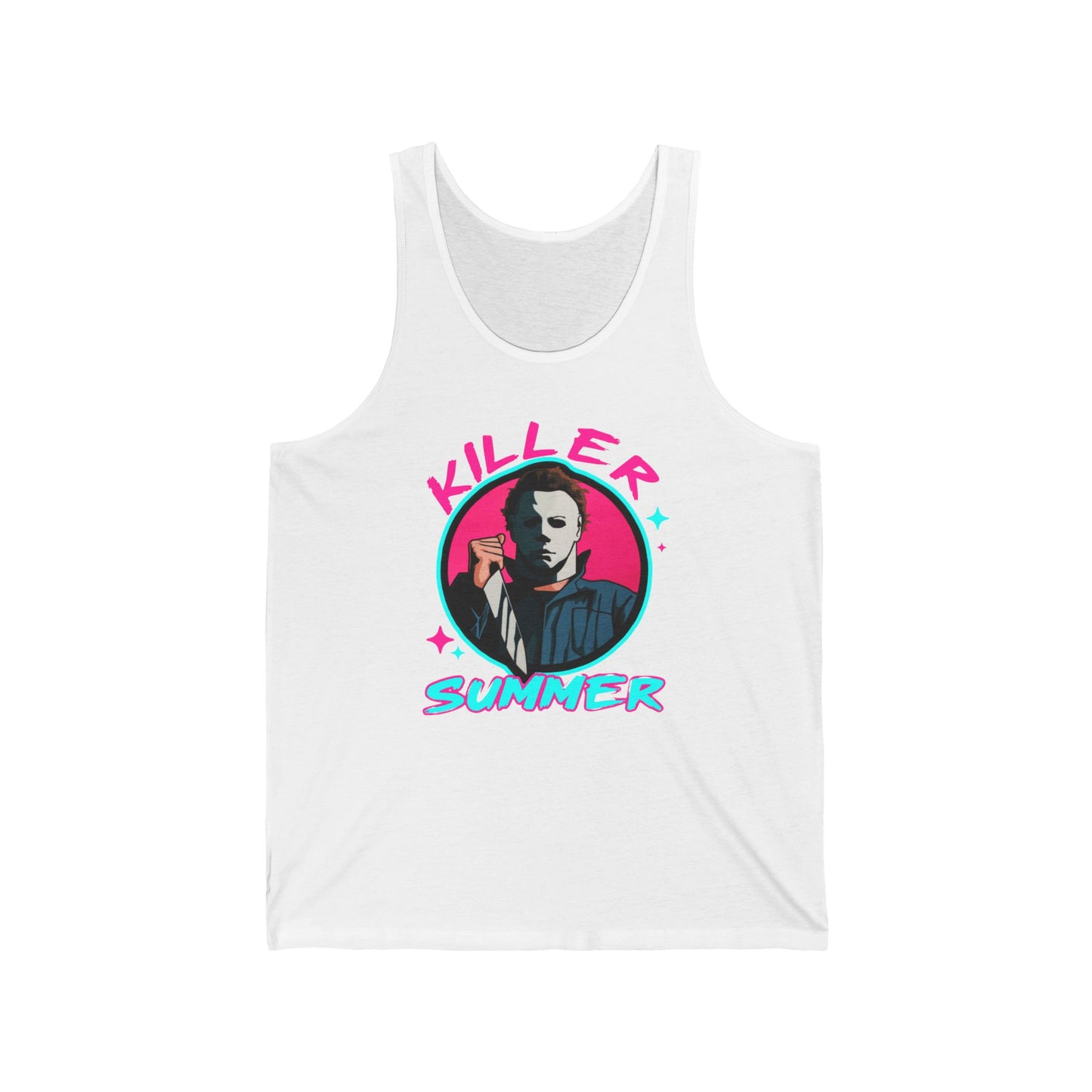 Killer Summer Unisex Jersey Tank, Summer Tank Top, Halloween Shirt, Retro Style Tank, Horror Movie Apparel, Gift for Horror Fans