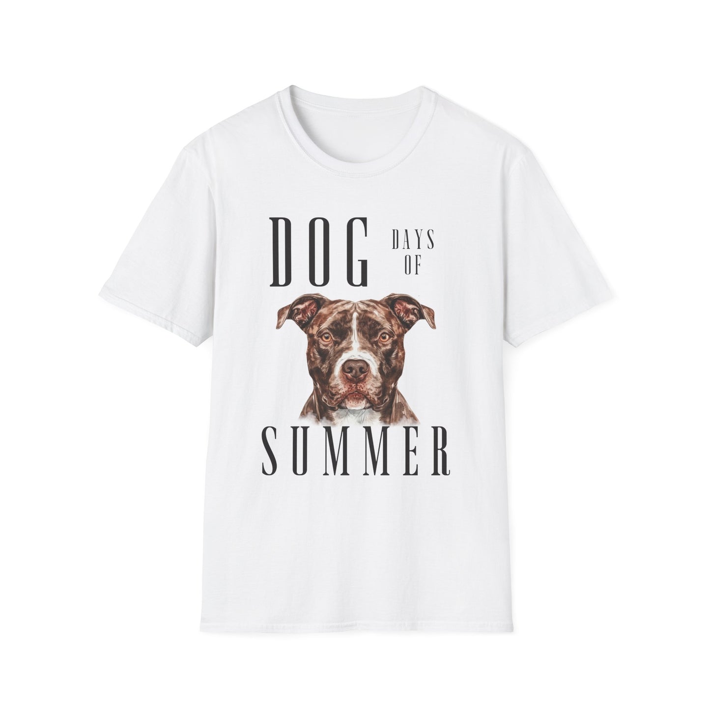Pitbull Dog Days of Summer Unisex Softstyle T-Shirt - Perfect for Dog Lovers
