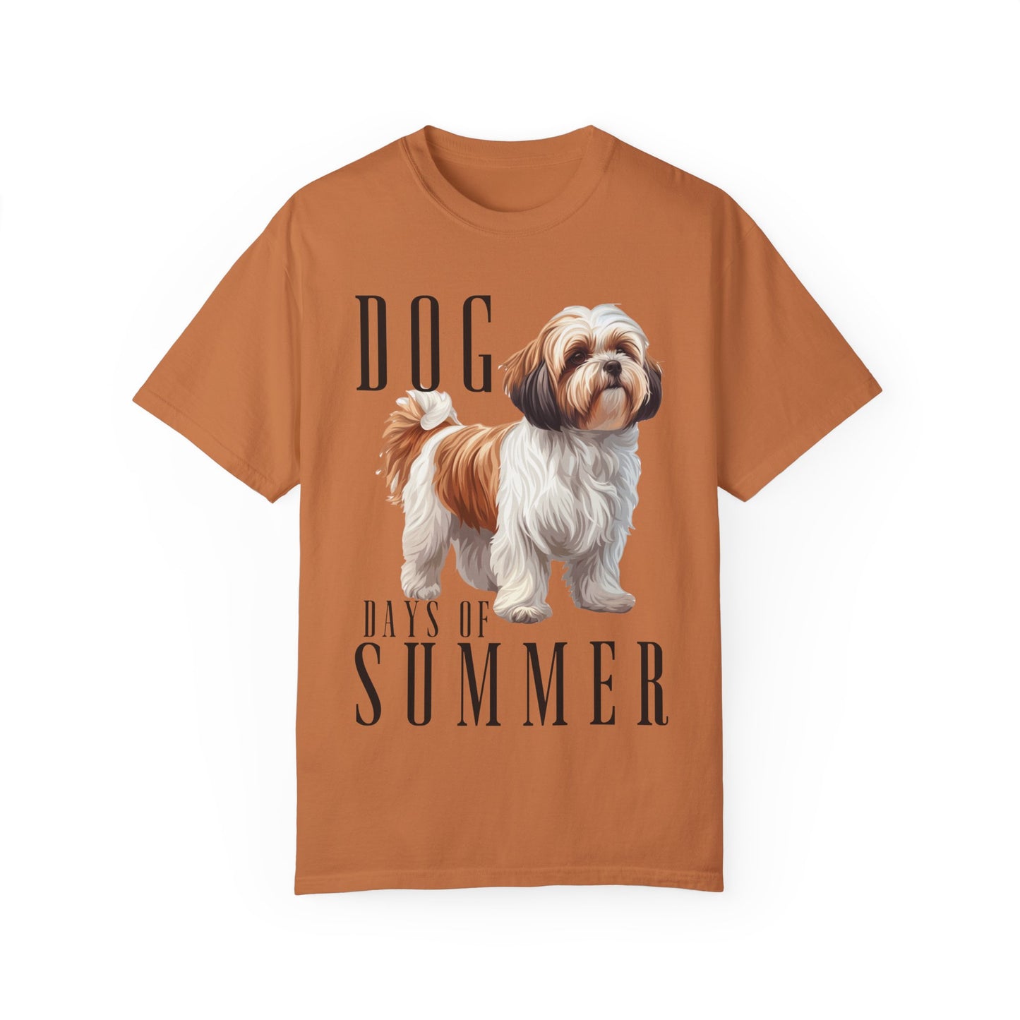 Shih Tzu Dog Days of Summer Comfort Colors T-Shirt - Unisex Garment-Dyed Tee for Dog Lovers