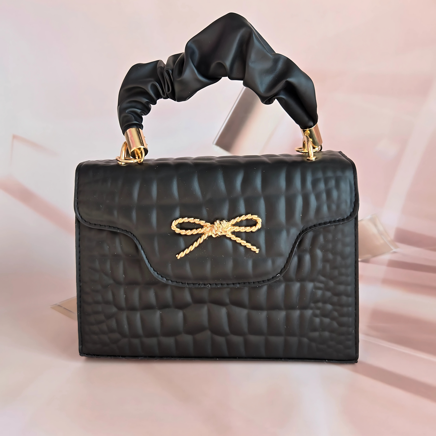 Black Small Purse with Bow