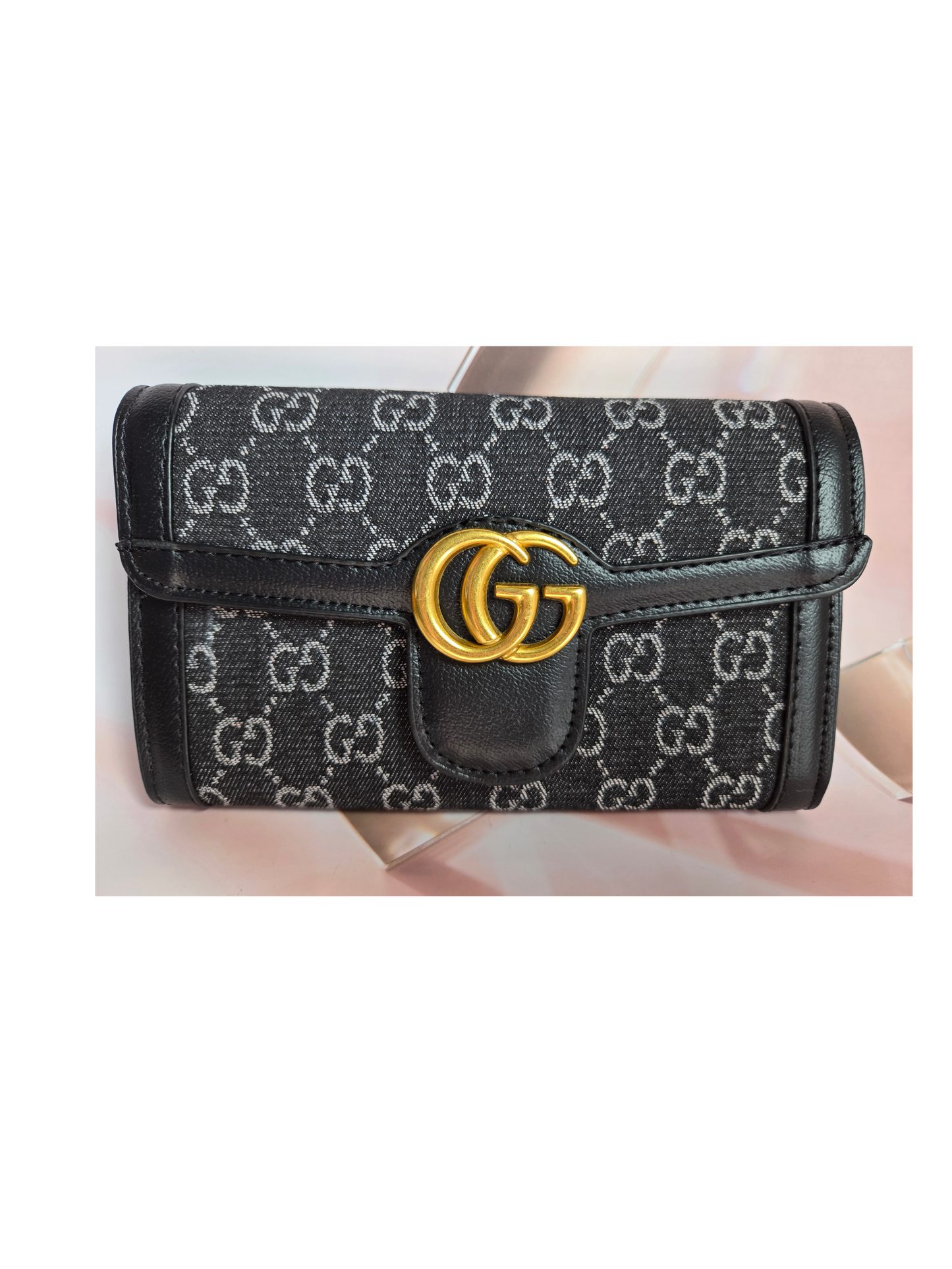 GG inspired Black Purse/Wallet