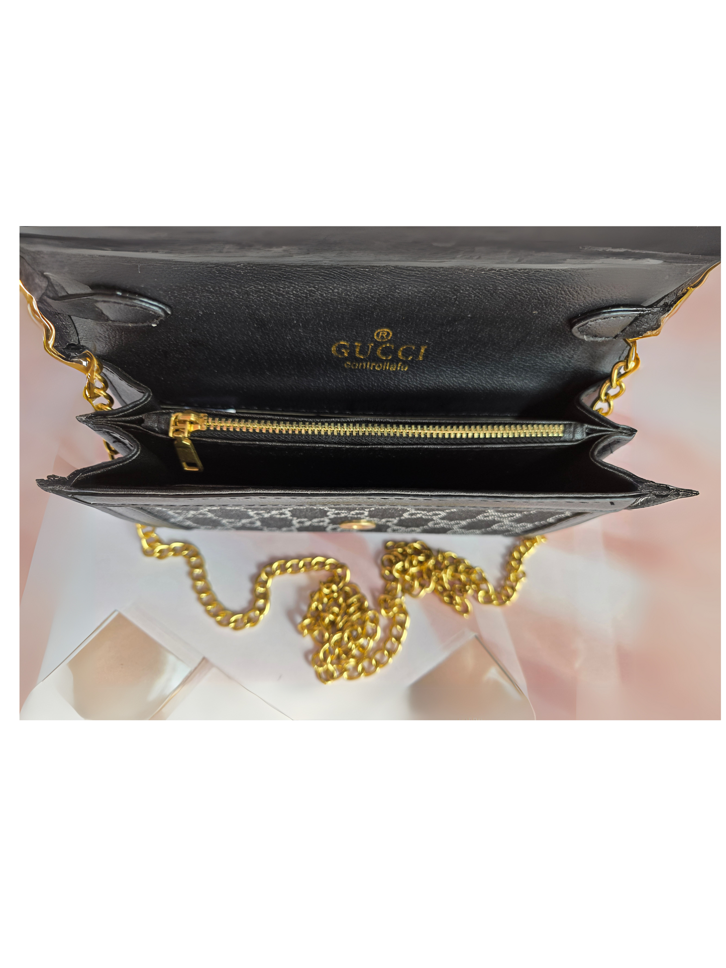 GG inspired Black Purse/Wallet