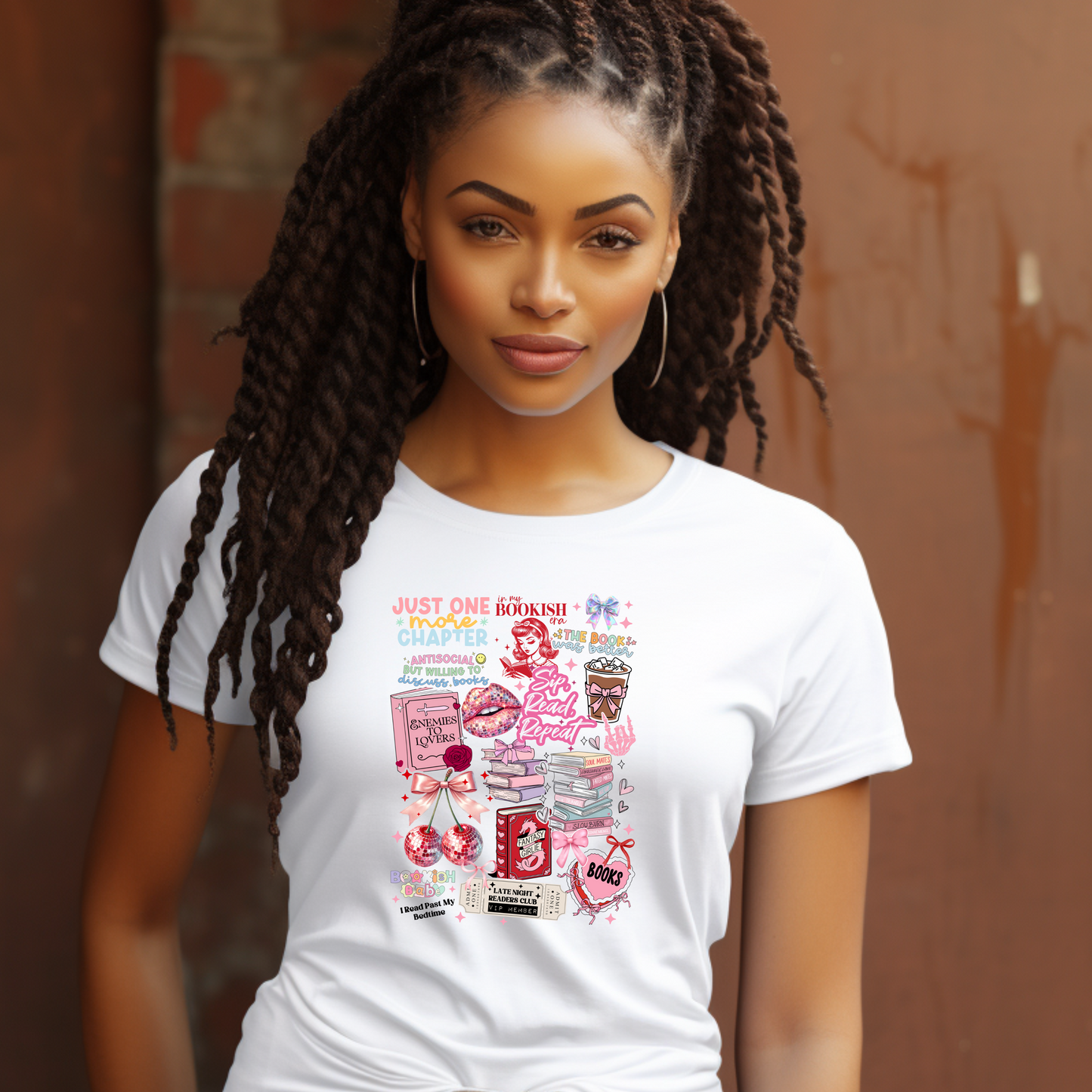 Bookish Collage T-Shirt - Vintage Graphic Motivational Unisex Softstyle Tee