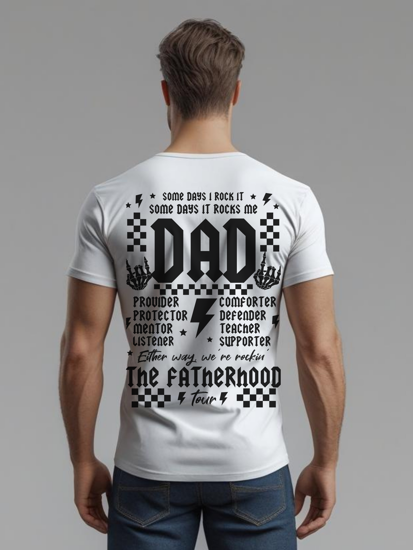 Rockin' Dad Tour Unisex Softstyle T-Shirt, Father's Day Gift, Gift for Dads, Men's Graphic Tee, Family Bonding Shirt, Music Lover Shirt