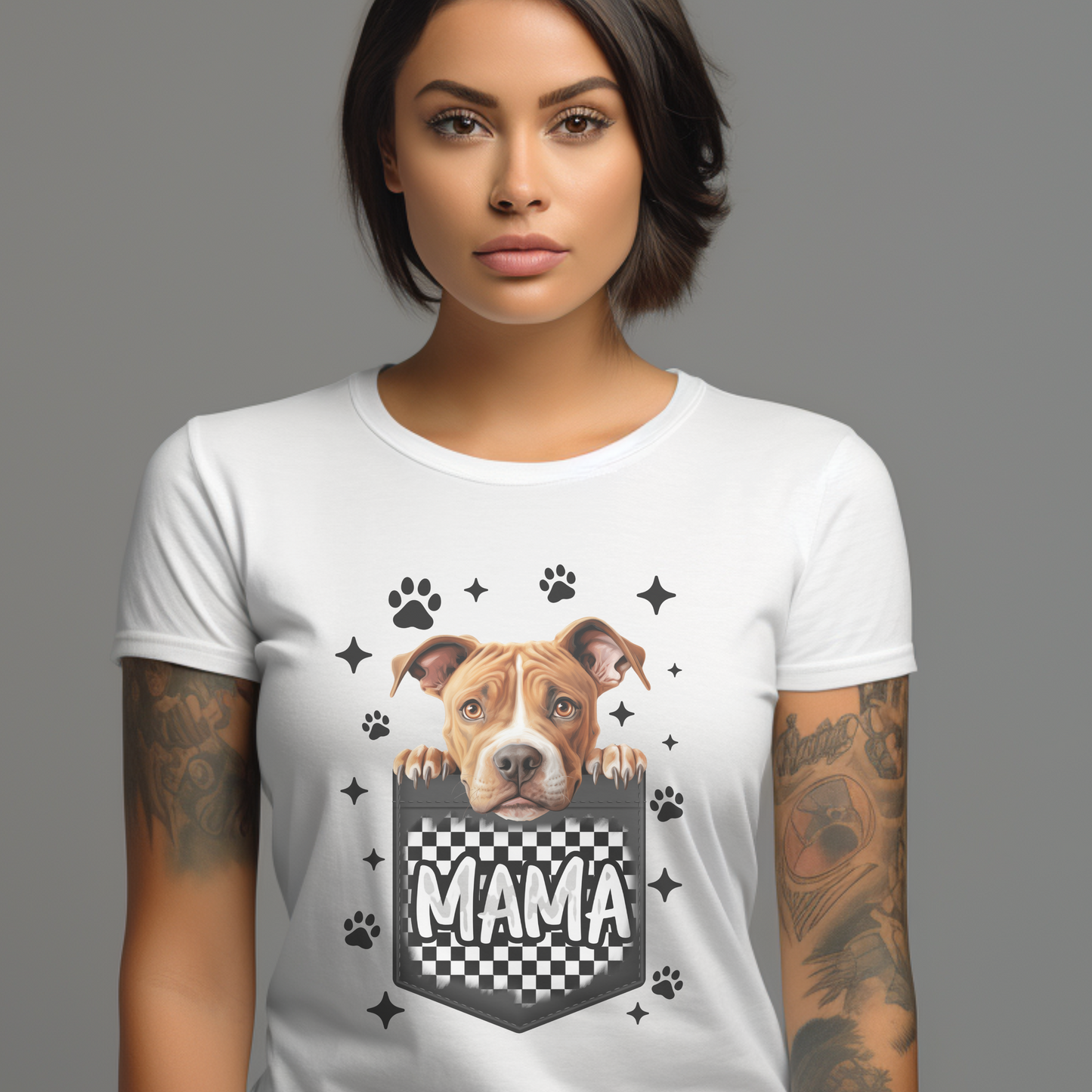 Pitbull Mama Pocket Tee
