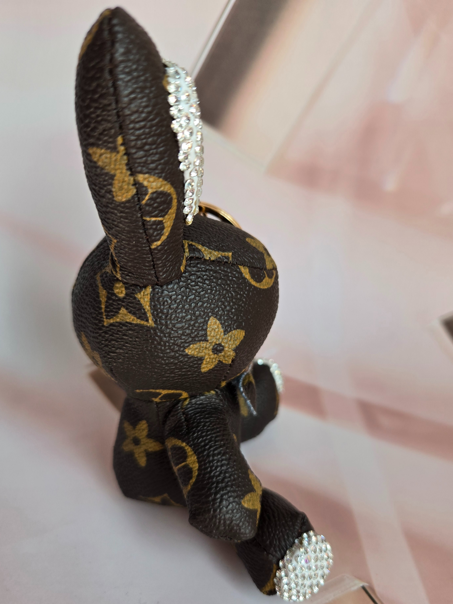 LV Inspired Brown Bunny LV Keychain