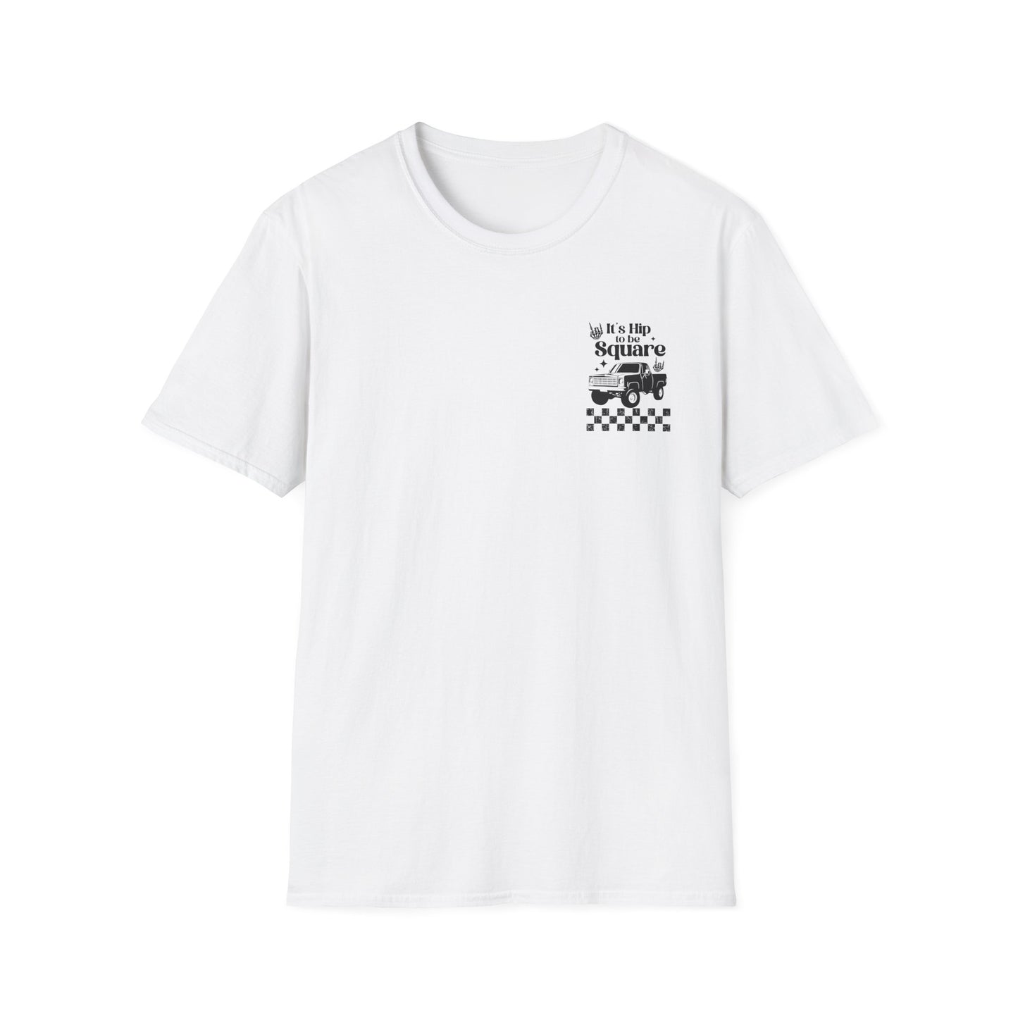 Retro Checkerboard Graphic T-Shirt - 'It's Hip to be Square'