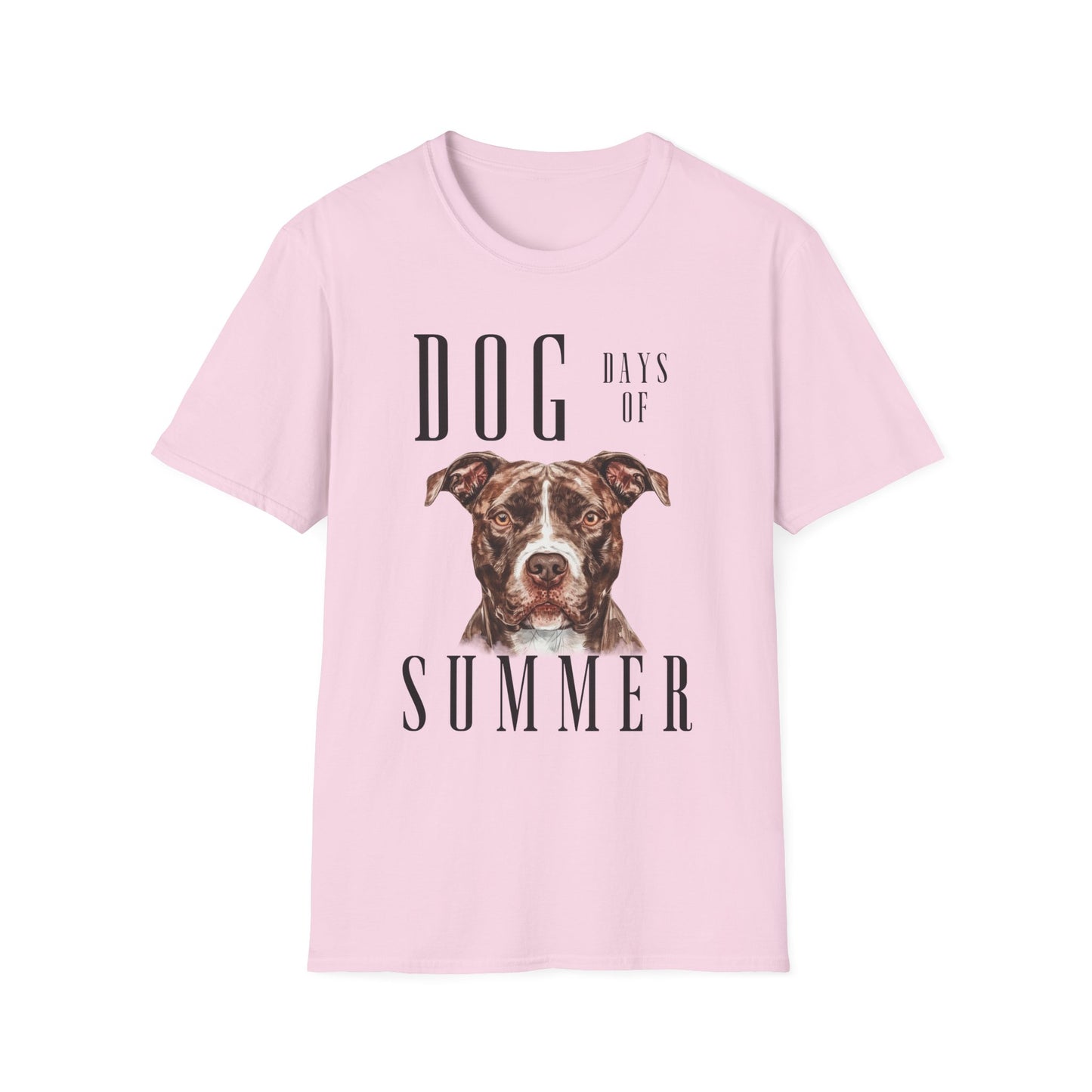 Pitbull Dog Days of Summer Unisex Softstyle T-Shirt - Perfect for Dog Lovers