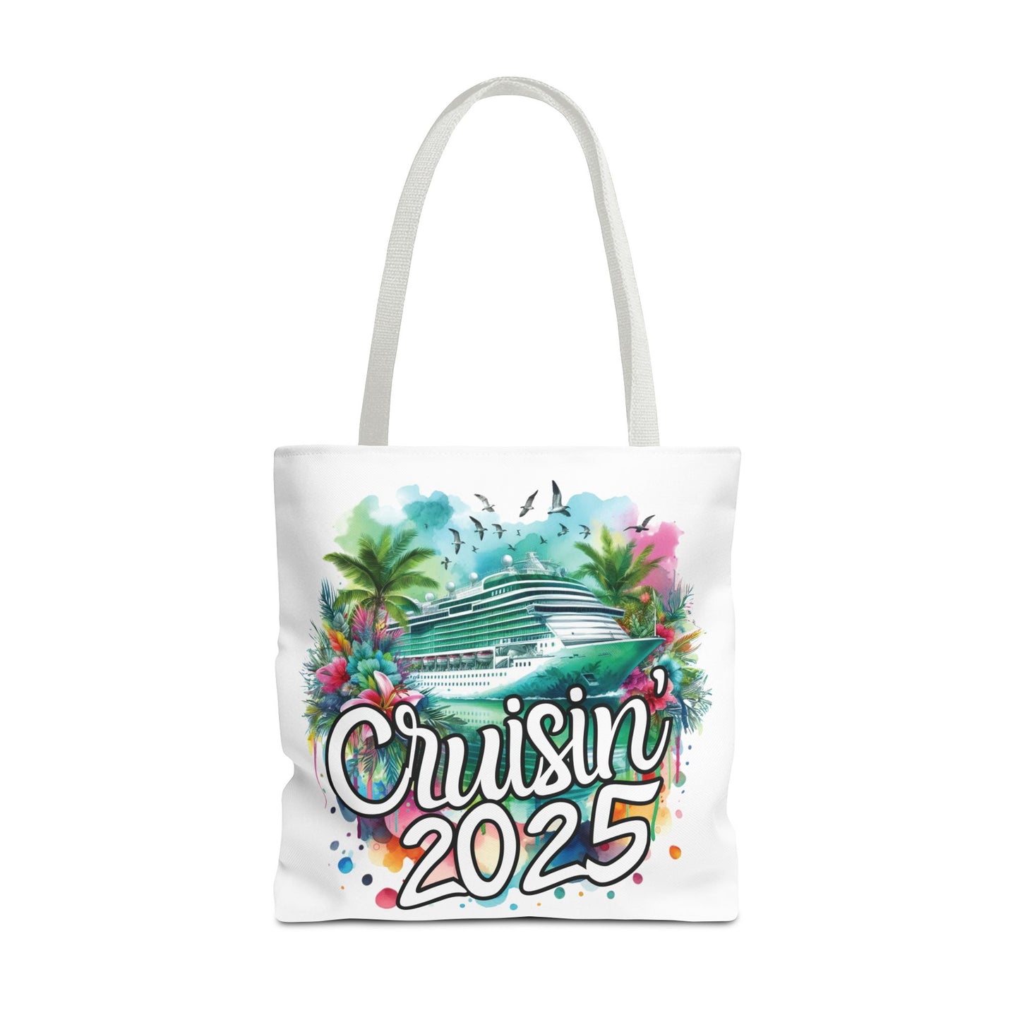 Cruisin' 2025 Tropical Tote Bag - Perfect for Cruise Lovers!