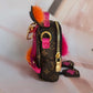 LV Inspired Real Leather Owl Backpack Keychain