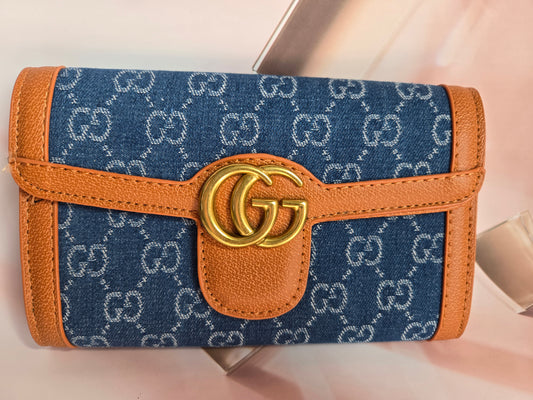 GG inspired Blue/Brown Purse/Wallet