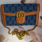 GG inspired Blue/Brown Purse/Wallet