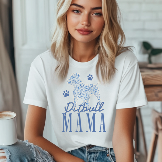 Pitbull Mama Garment-Dyed T-Shirt - Perfect Gift for Dog Lovers