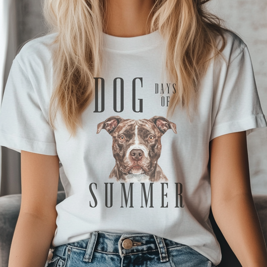 Pitbull Dog Days of Summer Unisex Softstyle T-Shirt - Perfect for Dog Lovers