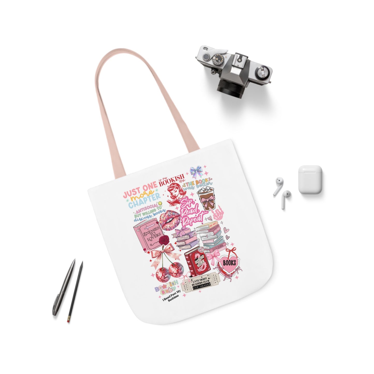 Bookish Collage Tote Bag