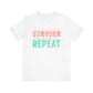 Sunburn Sunset Repeat Tee, Summer Shirt, Vacation Top, Beachwear, Unisex Graphic Tee, Fun Gift for Beach Lovers
