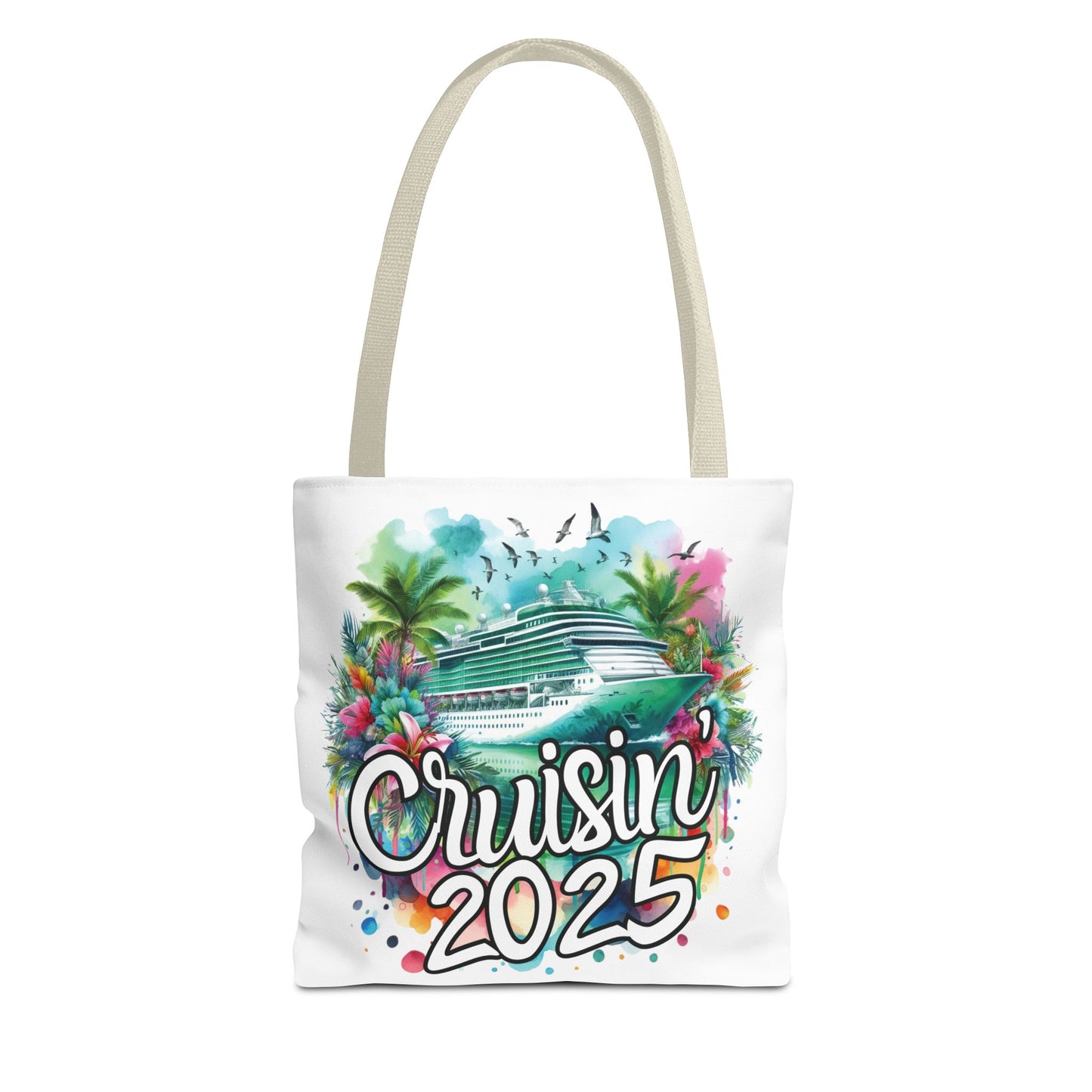 Cruisin' 2025 Tropical Tote Bag - Perfect for Cruise Lovers!