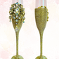 Rhinestone Champagne Flute in Gold