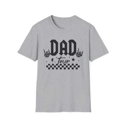 Rockin' Dad Tour Unisex Softstyle T-Shirt, Father's Day Gift, Gift for Dads, Men's Graphic Tee, Family Bonding Shirt, Music Lover Shirt