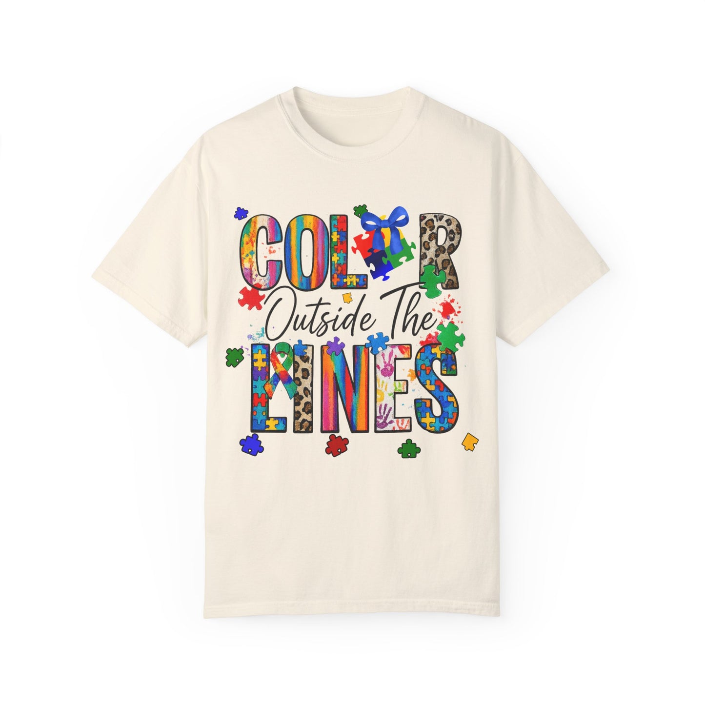 Color Outside The Lines Autism Awareness T-Shirt