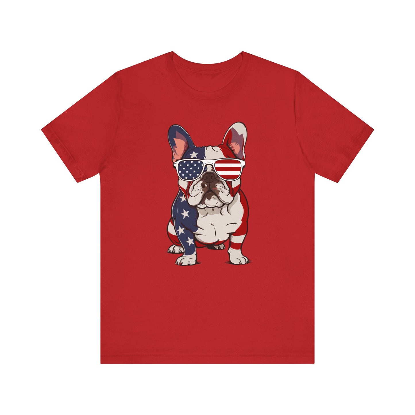 Patriotic Frenchie Dog Tee - Celebrate Freedom with Stylish Comfort