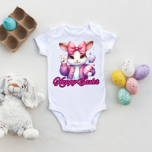 "Peace Out" Easter Bunny Infant Bodysuit
